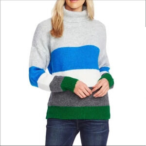 NWT Vince Camuto Color Block Turtle Neck Pullover Sweater Size 1X